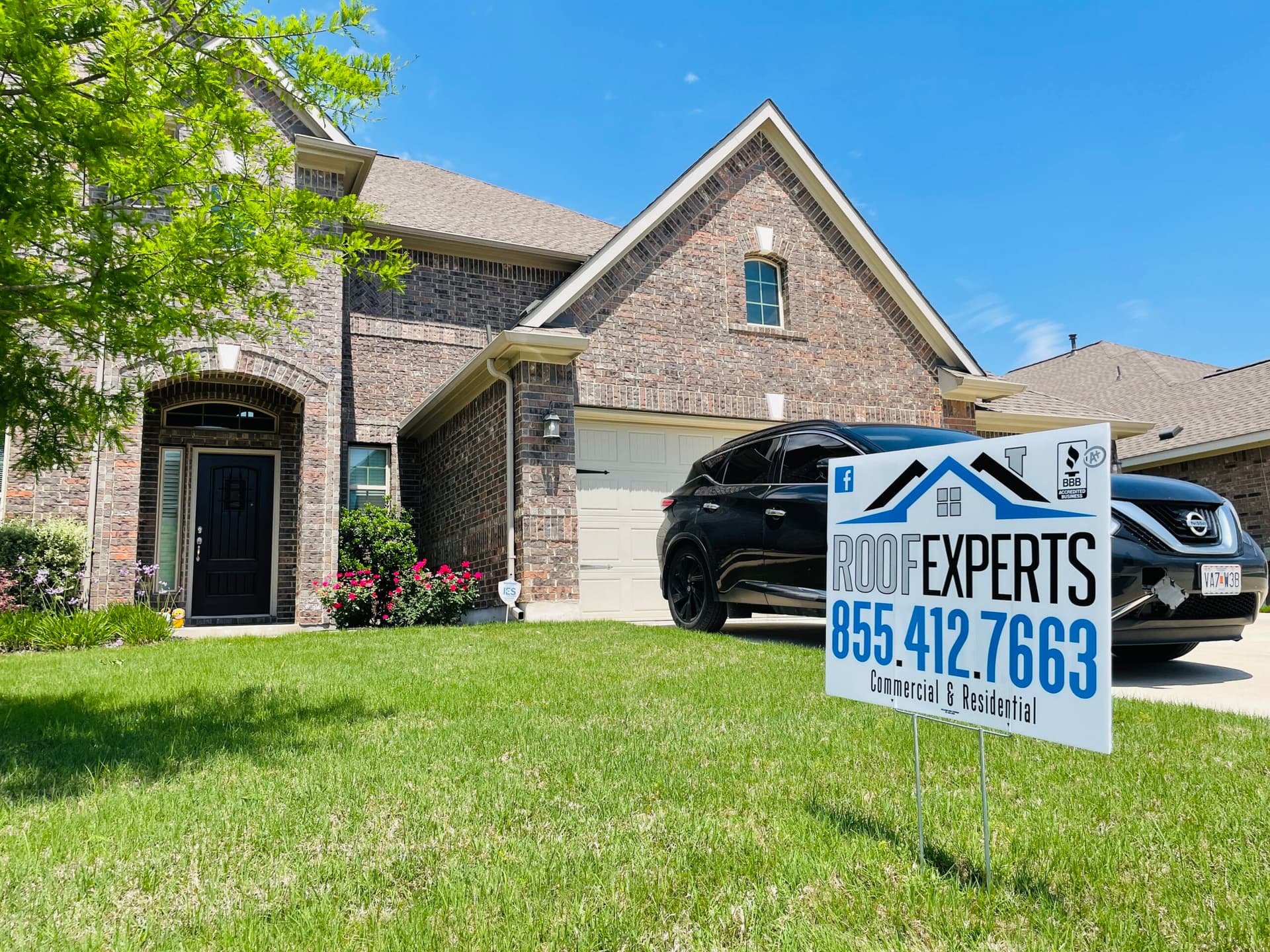 Roof inspection on an Arlington, Texas home